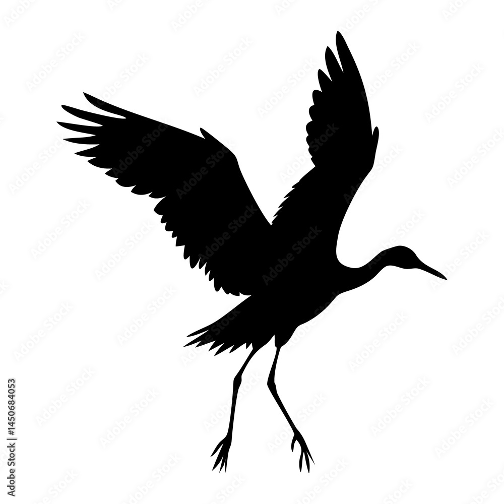 Obraz premium crane bird silhouette image