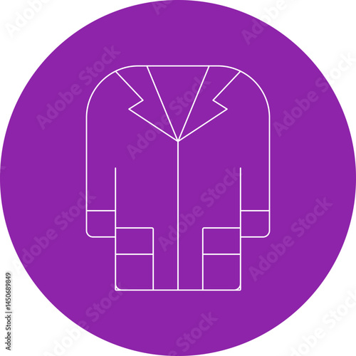 Lab coat icon single vector illustration 