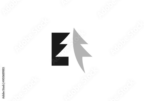 Negative Space Christmas Tree .eps