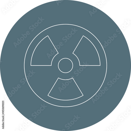Radiation icon single vector illustration 