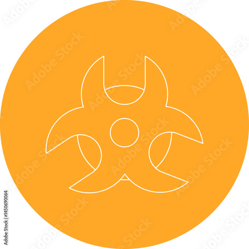 Radioactive icon single vector illustration 