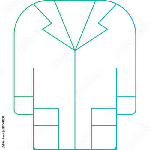 Lab coat icon single vector illustration 