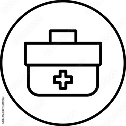 First aid box icon single vector illustration 