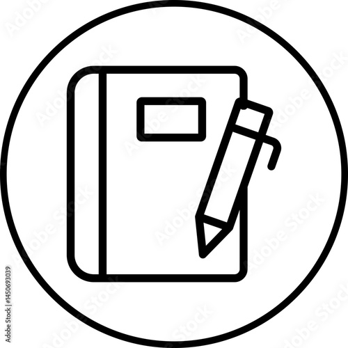 Notebook icon single vector illustration 