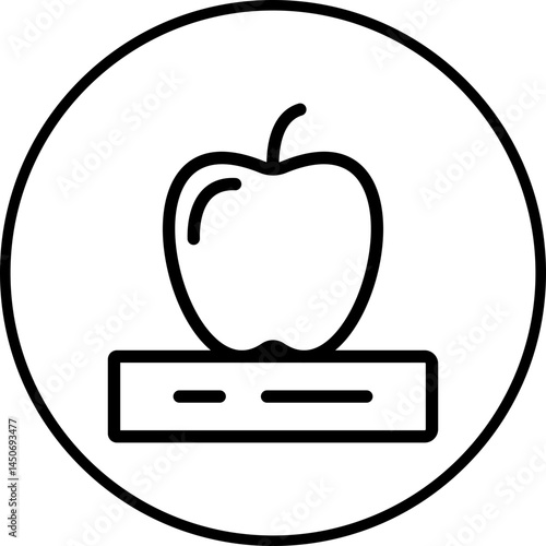 Wallpaper Mural Apple icon single vector illustration  Torontodigital.ca