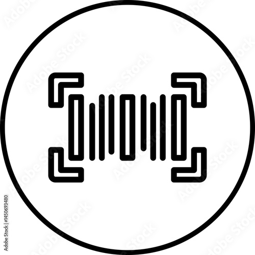 Barcode icon single vector illustration 