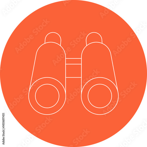 Binocular icon single vector illustration 