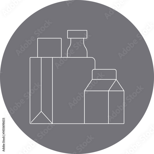 Shopping bag icon single vector illustration 