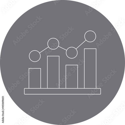 Stats icon single vector illustration 