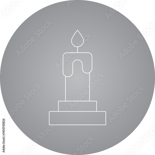 Candle icon single vector illustration 