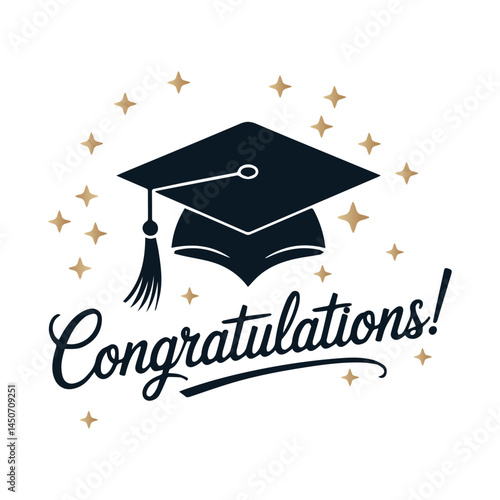Congratulations typography design vector art illustration(B)