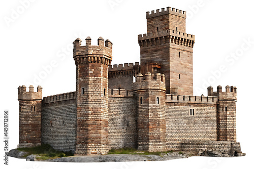 Wallpaper Mural Medieval Castle isolated on white background PNG Torontodigital.ca