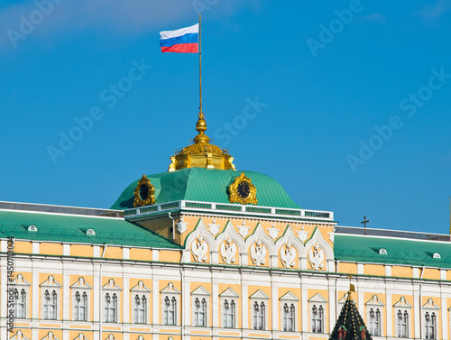 The Grand Kremlin Palace. Sunny winter day. Moscow. Russia
