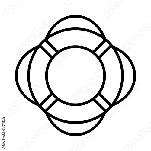 Lifebuoy Icon In Flat Style. ife Buoy Line Icon. Vector eps 10