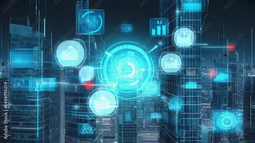 interconnected grid smart buildings. glowing map city areas high energy. data streams buildings energy-saving technologies AI algorithms power distribution, energy-efficient HVAC systems interconnected grid smart buildings. glowing map city areas high energy. data streams buildings energy-saving technologies AI algorithms power distribution, energy-efficient HVAC systems