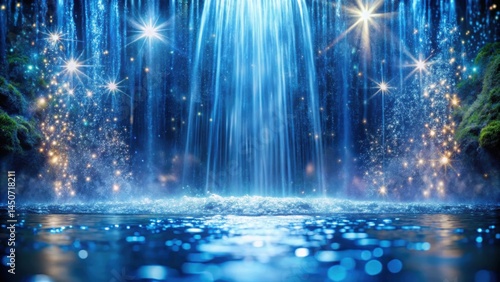 Wallpaper Mural A Magical Waterfall with a Sparkling Mist and a Serene Pool of Water Torontodigital.ca