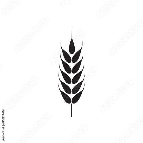 Wheat ears icon, logo isolated on white background
