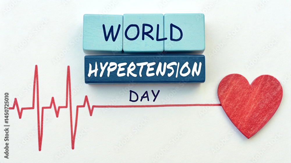 World Hypertension Day May 17th Awareness Design with Stylized Heart, Blood Pressure Gauge, and ECG Line, Generative AI World Hypertension Day May 17th Awareness Design with Stylized Heart, Blood Pressure Gauge, and ECG Line, Generative AI