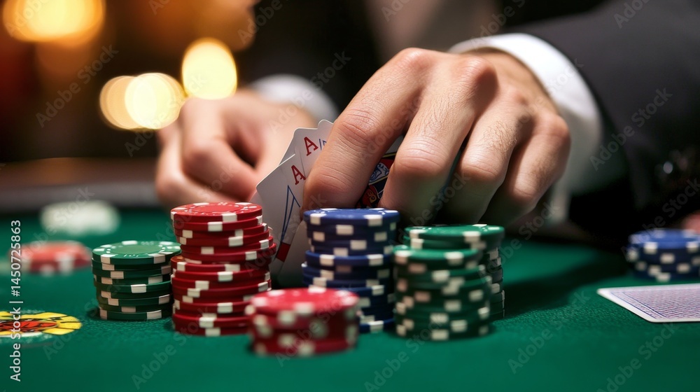 Poker Game in Casino - High Stakes Poker Game in Casino - High Stakes