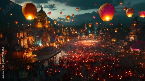 Dev Deepawali Festival in Varanasi with Sky Lanterns