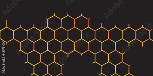 Honeycomb Pattern Vector Illustration with Hexagonal Geometric Design
