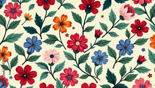 Subtle, intertwined floral motif, endless repeat, art, geometric, white