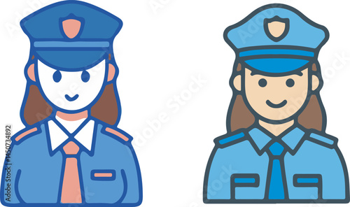 Cartoon police officers
