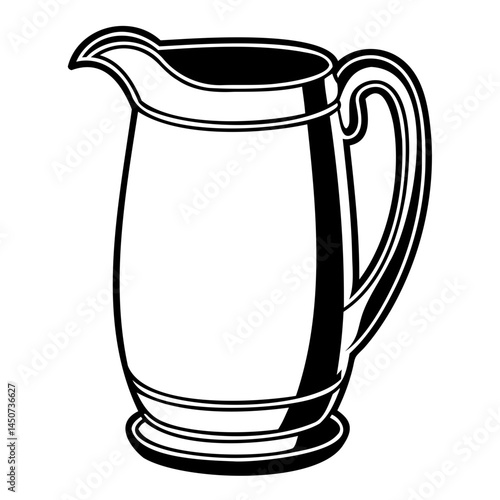 Vector graphic of a vintage pitcher illustration for kitchenware and drinkware design and decorative elements isolated on transparent background
