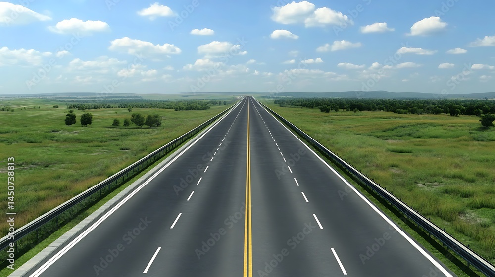 Open highway through countryside Open highway through countryside