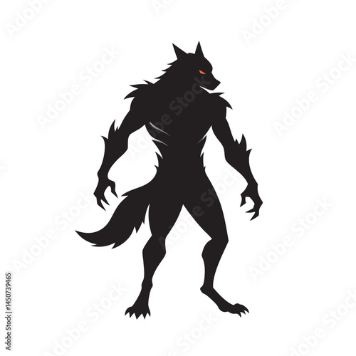 Shapeshifter Wolf Changing Silhouette Art