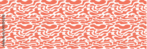Pink red delicious wavy pattern. Abstract summer background with irregular liquid stains. Vector trippy style.
