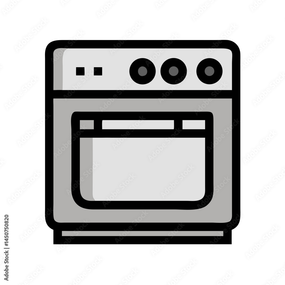 Oven stove icon in minimal flat outline style Oven stove icon in minimal flat outline style