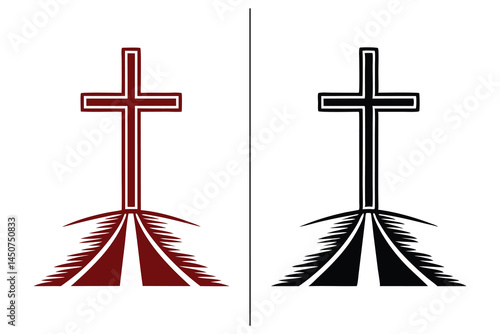 Religious cross road shows path forward with faith in both maroon and black