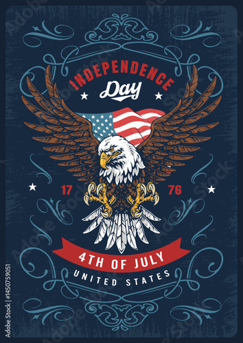 Independence Day Bold eagle design