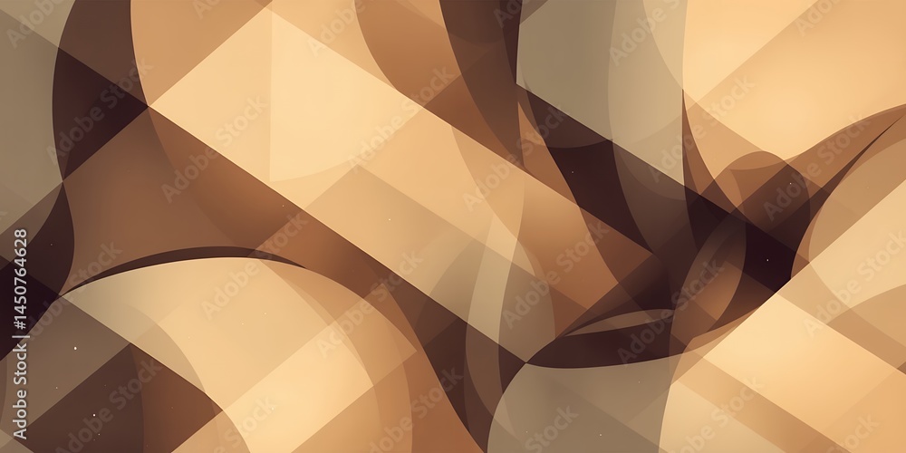 Abstract background featuring overlapping shapes in shades of brown and beige colors
