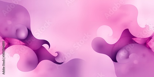 A pastel pink and purple abstract art featuring swirling shapes and smooth gradients design elements