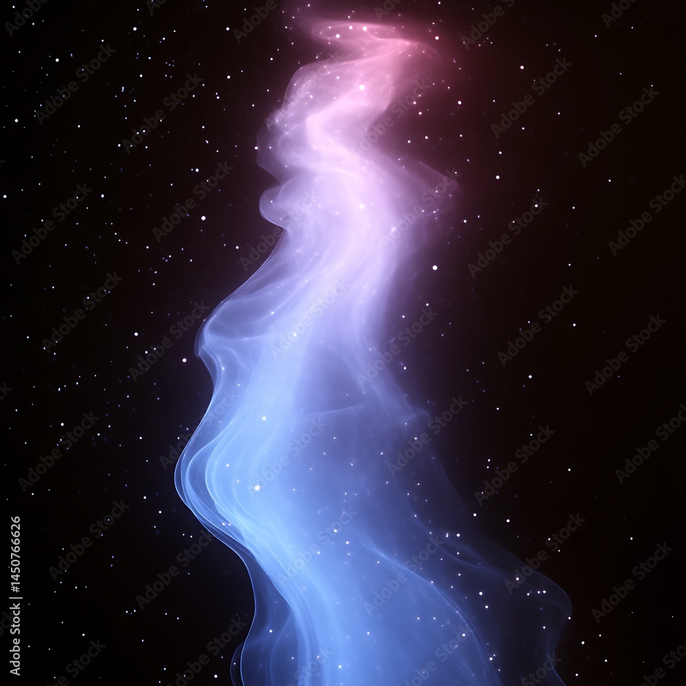 Cosmic Flow Against Star Filled Sky Cosmic Flow Against Star Filled Sky