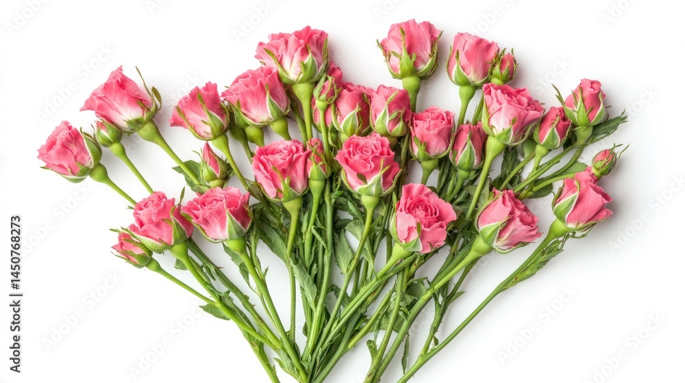 custom made wallpaper toronto digitalElegant bouquet of pink roses arranged on a clean white background, capturing a soft, romantic and