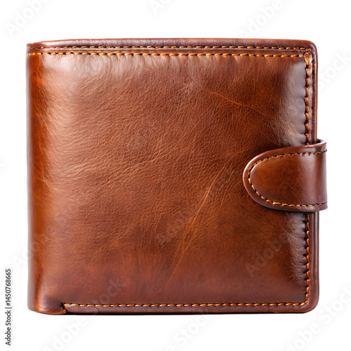 Classic Leather Wallet On White