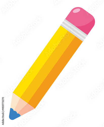 Colored pencil in cartoon style. Colored pencil in cartoon style. Vector illustration EPS 10