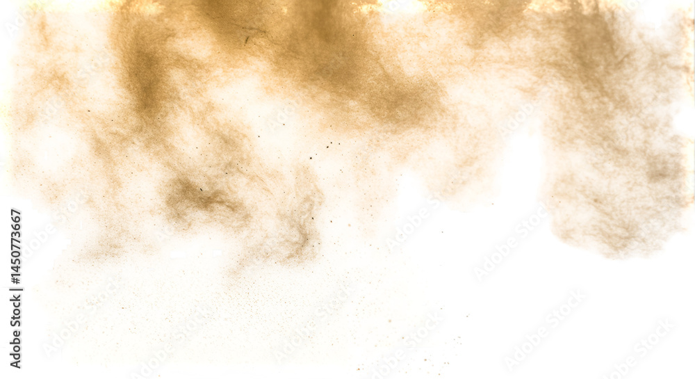 Fototapeta premium Realistic dust explosion particles with transparency