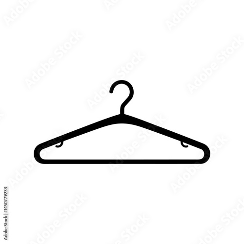 Plastic hanger silhouette vector flat illustration design.
