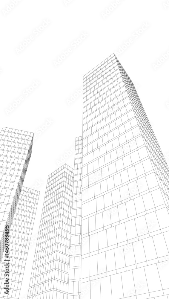 Building 3d structure. Architectural background. Building 3d structure. Architectural background.