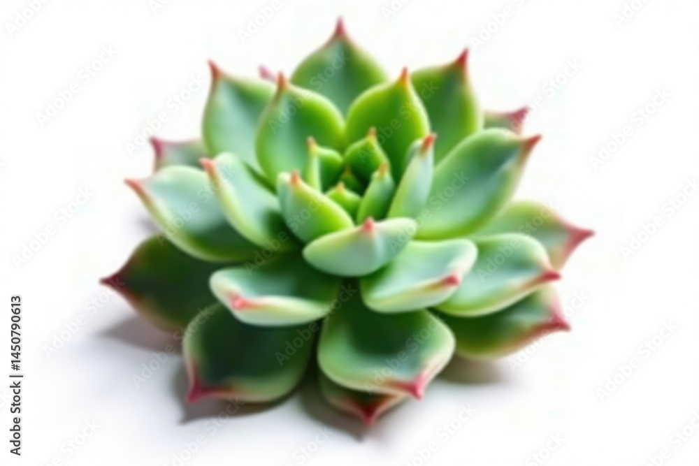 Fototapeta premium Isolated succulent on white background, highlighting its unique shape, plant, nature