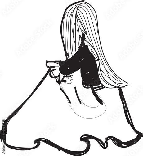 Girl art drawing