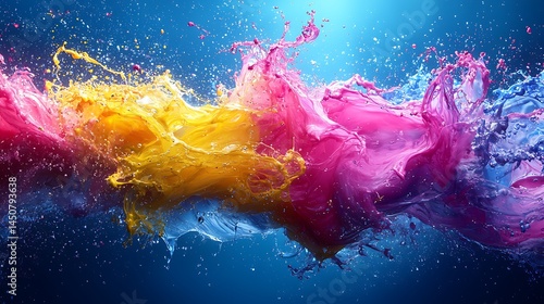 Vibrant color swirls collide (1)