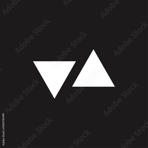 Up down icon logo flat vector design