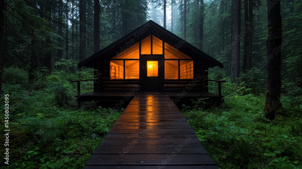 A charming log cabin nestled in a serene green forest, illuminated warmly from within, inviting a sense of peace, tranquility, and a connection to nature's beauty. A charming log cabin nestled in a serene green forest, illuminated warmly from within, inviting a sense of peace, tranquility, and a connection to nature's beauty.