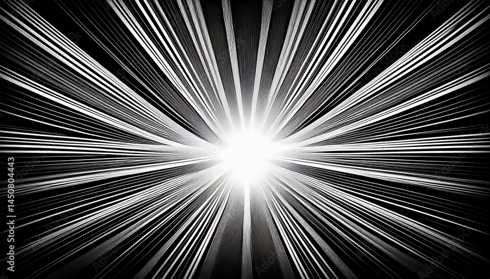 Fototapeta premium black and white starburst graphic design blank space for text