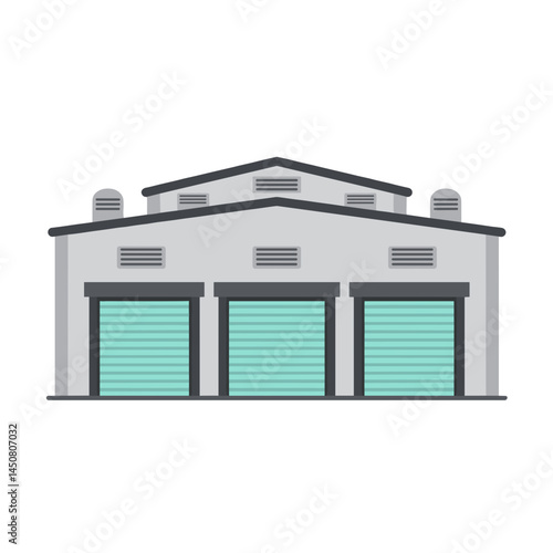 Warehouse Icon - Warehouse Icon, warehouse, storage, building, structure, grey, minimalistic, illustration, property  